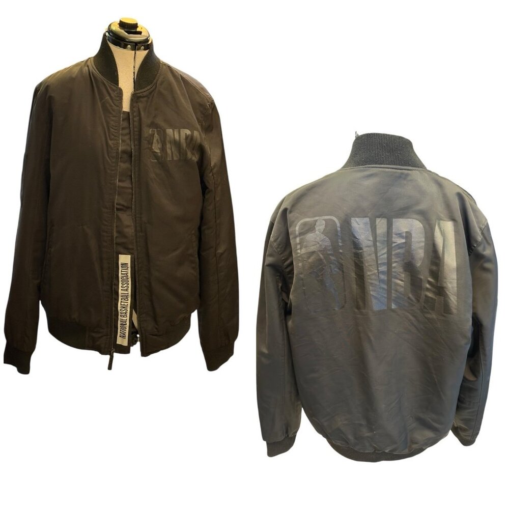 NBA  Men’s Quilted Bombers Jacket Black Medium